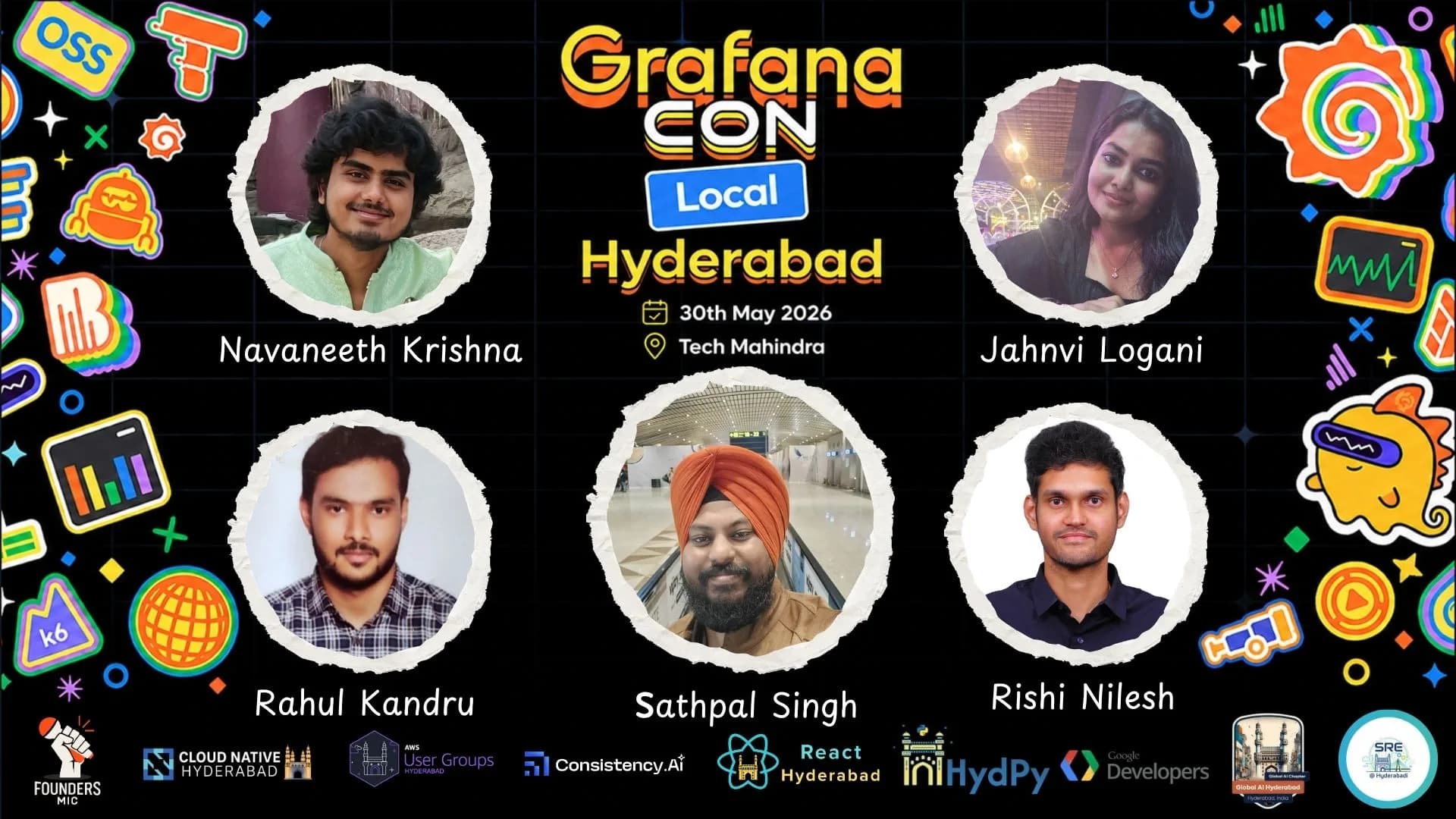 The GrafanaCON Local Hyderabad organizing team